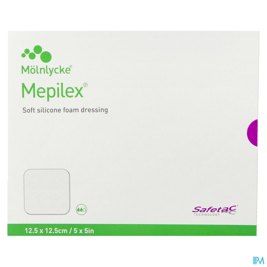 Mepilex Schuimverb Sil Abs Ster 12,5x12,5cm 5 2