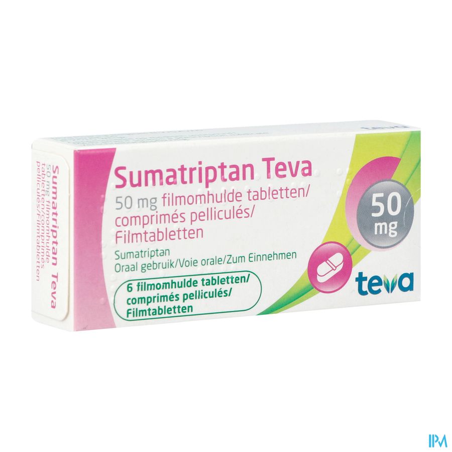 Sumatriptan Teva 50mg Comp Pell 6 X 50mg