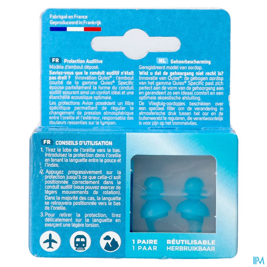 Quies Oordoppen Specific Vliegtuig Volw. Quies Oordoppen Specific Vliegtuig Volw.