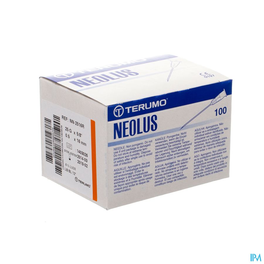 Terumo Naald Agani 25g 5/8 Rb Oranje 5 Terumo Naald Agani 25g 5/8 Rb Oranje 5