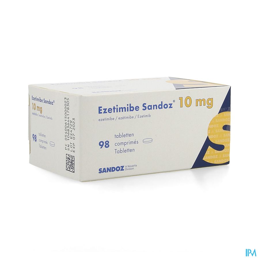 Ezetimibe Sandoz 10mg Comp 98 X 10mg Ezetimibe Sandoz 10mg Comp 98 X 10mg