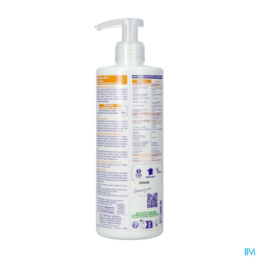 Jonzac Nutritive Ap+ Lichaamsbalsem Z/parf 400ml