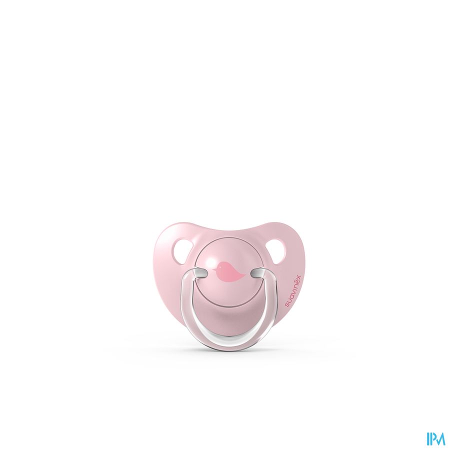 Suavinex Memories Soother Sil Flat 0/6m Pink Duo