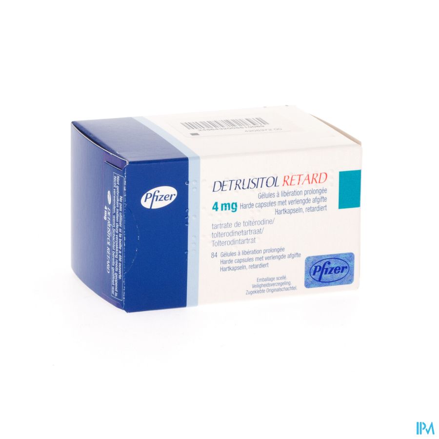Detrusitol Retard 4mg Caps Liberation Prolonge 84 Detrusitol Retard 4mg Caps Liberation Prolonge 84