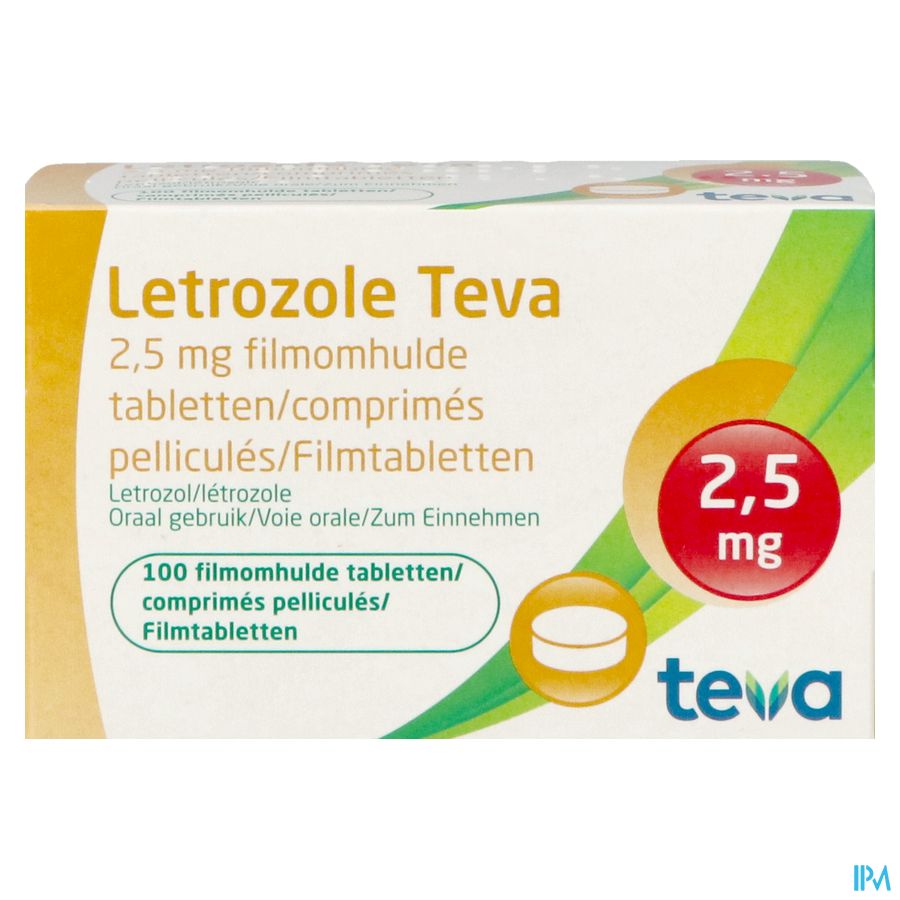 Letrozole Teva 2,5mg Filmomh Tabl 100 X 2,5mg 3