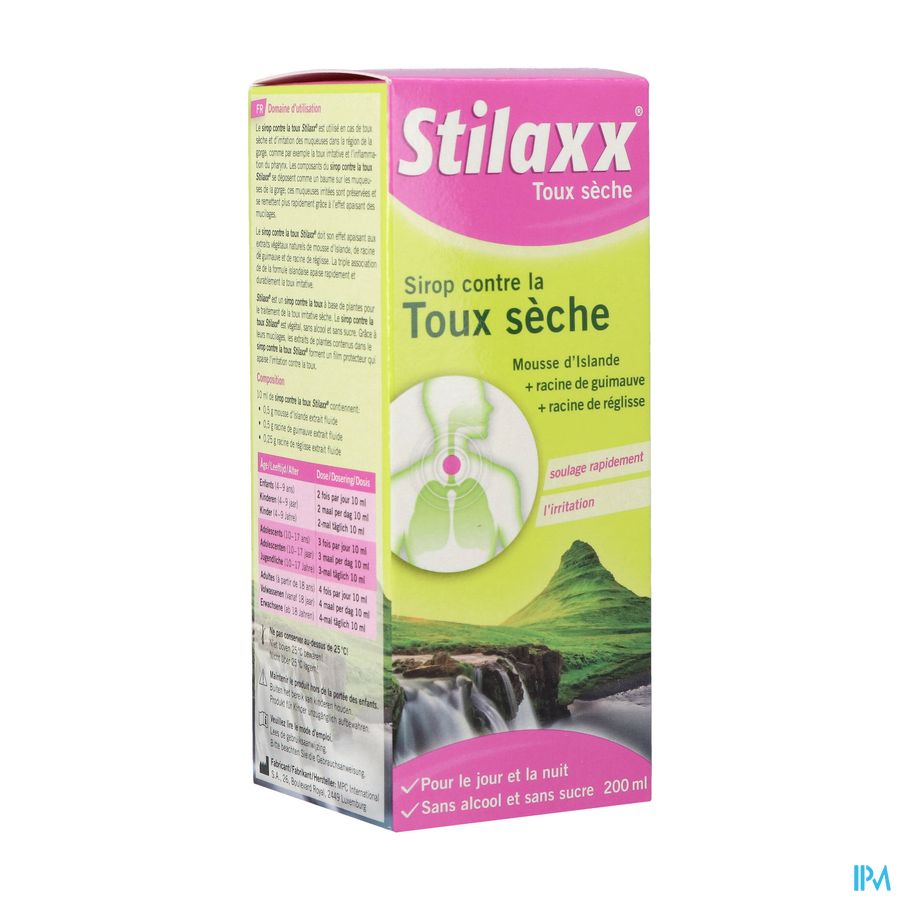 Stilaxx Sirop Contre Toux Seche 200ml Stilaxx Sirop Contre Toux Seche 200ml