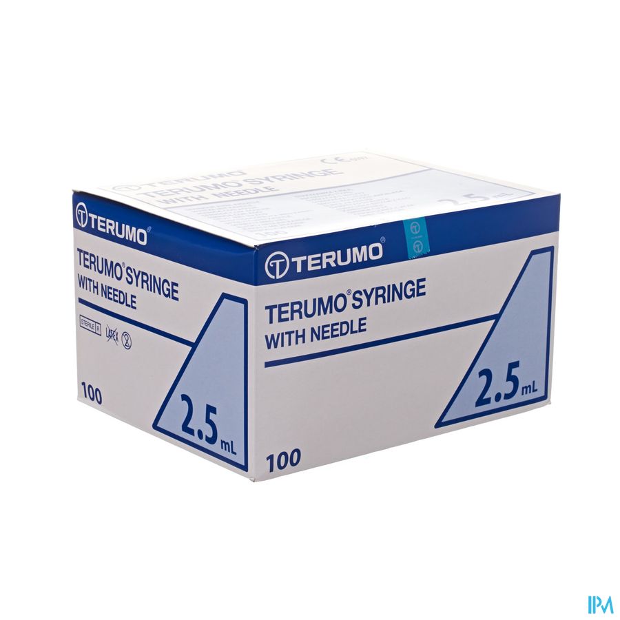 Terumo Spuit 2,5ml Met Naald 21g 1 1/2 100 Terumo Spuit 2,5ml Met Naald 21g 1 1/2 100