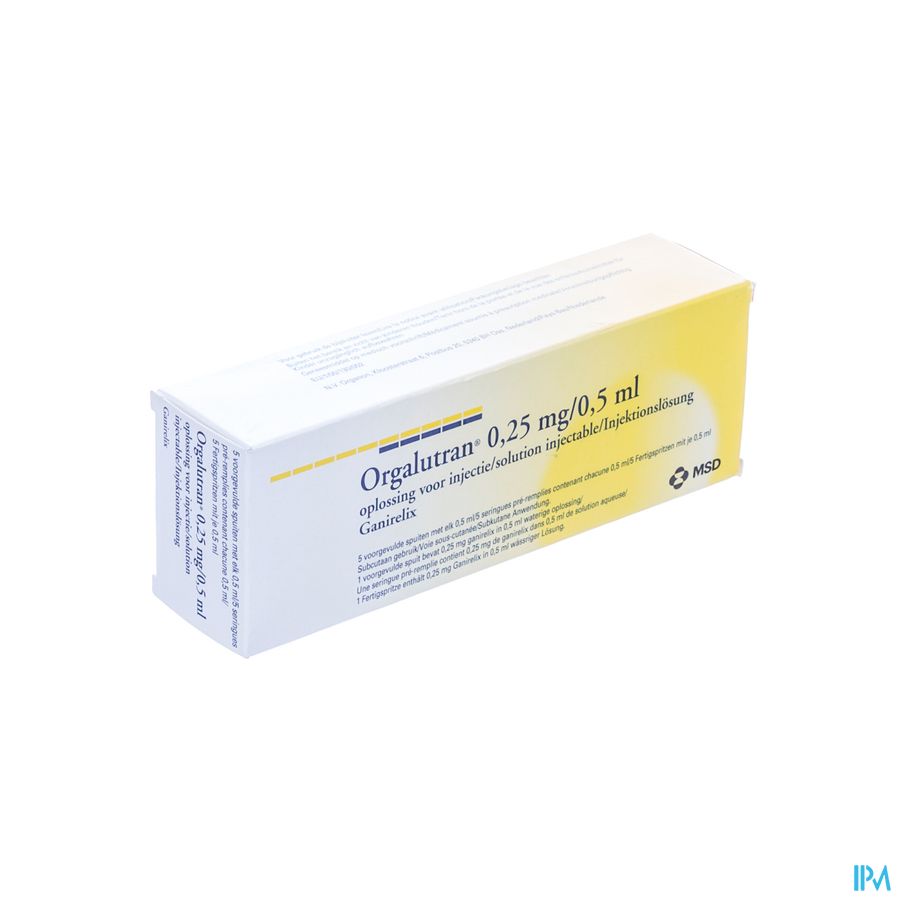 Orgalutran Sol Inj 0,5ml 5 Ser Prer Orgalutran Sol Inj 0,5ml 5 Ser Prer