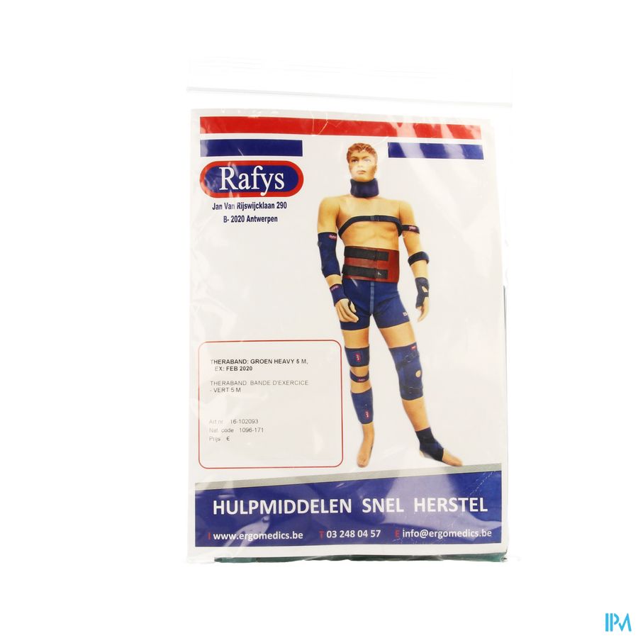 Rafys Theraband 5m Heavy Groen 2093 Rafys Theraband 5m Heavy Groen 2093