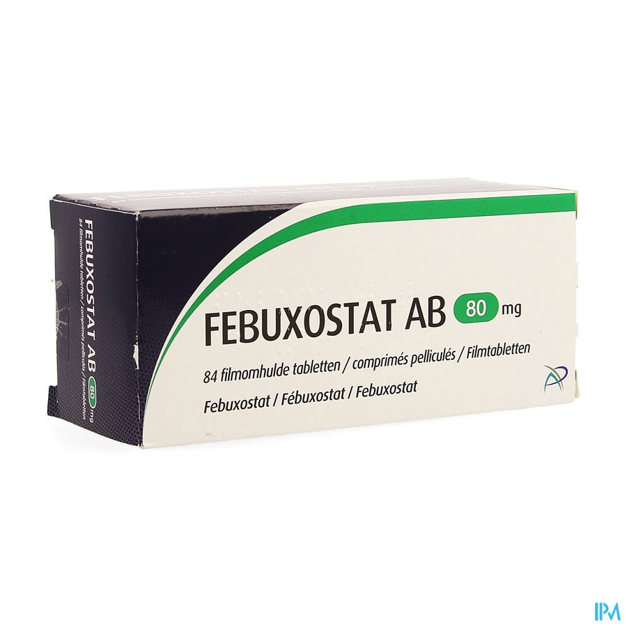 Febuxostat Ab 80mg Filmomh Tabl 84 X 80mg Febuxostat Ab 80mg Filmomh Tabl 84 X 80mg