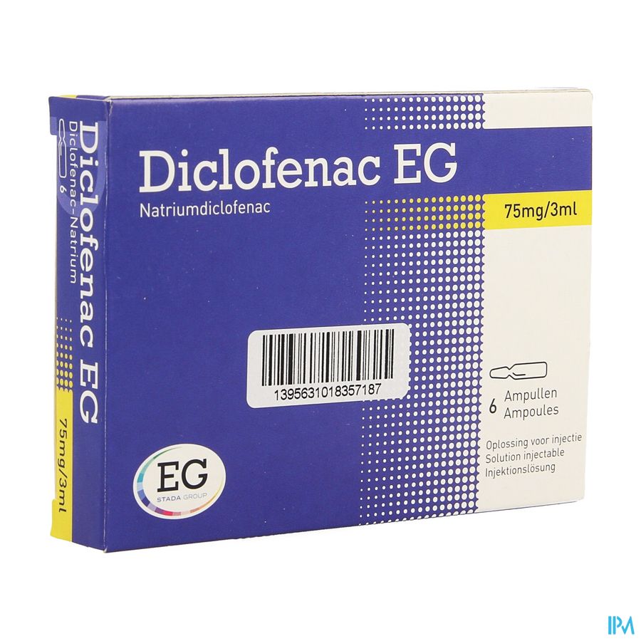Diclofenac EG Amp Im 6X75Mg