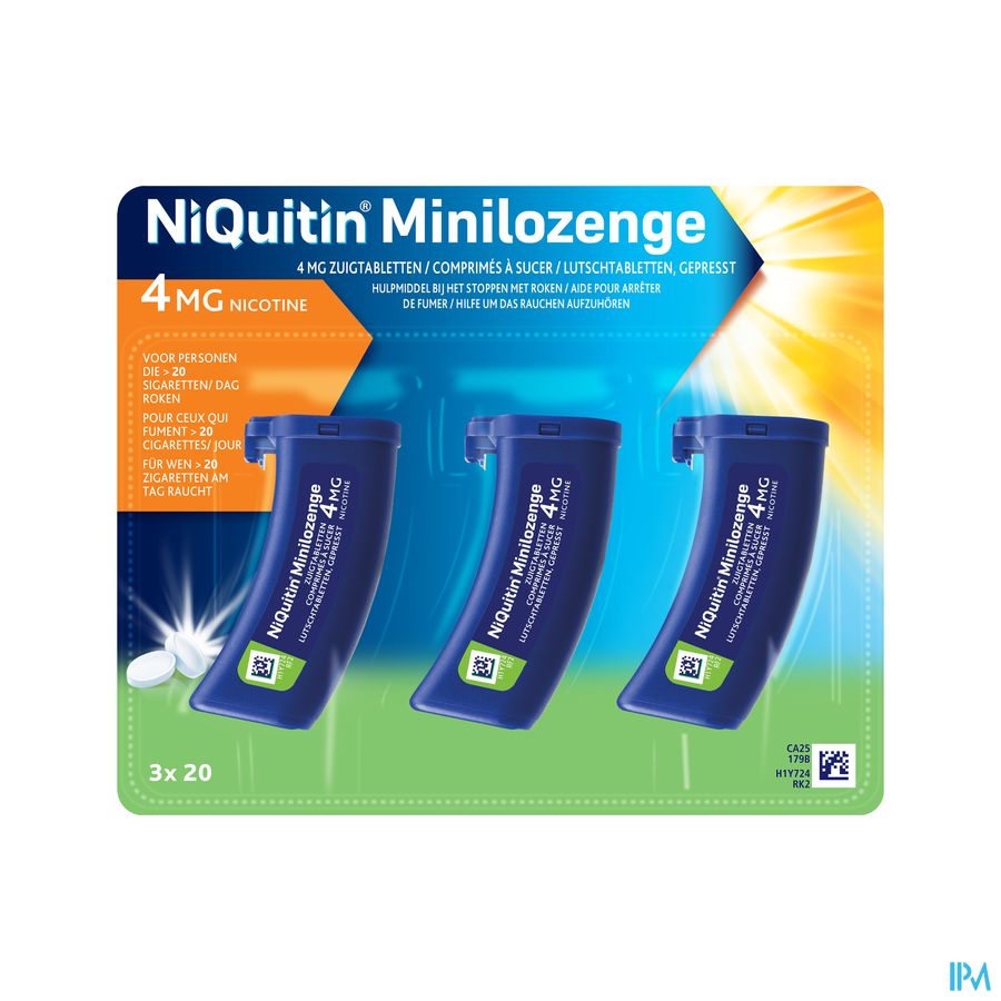 Niquitin 4,0mg Minilozenge Nf Zuigtabl 60 Niquitin 4,0mg Minilozenge Nf Zuigtabl 60