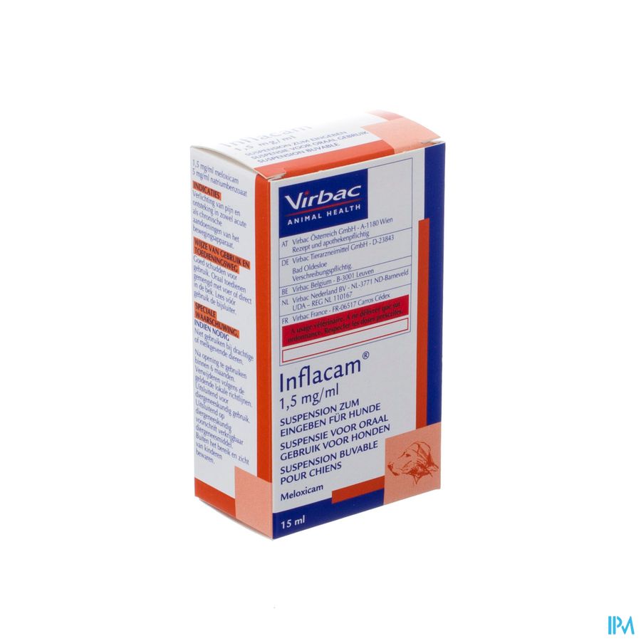Inflacam 1,5mg/ml Drink Susp Hond 15ml Inflacam 1,5mg/ml Drink Susp Hond 15ml