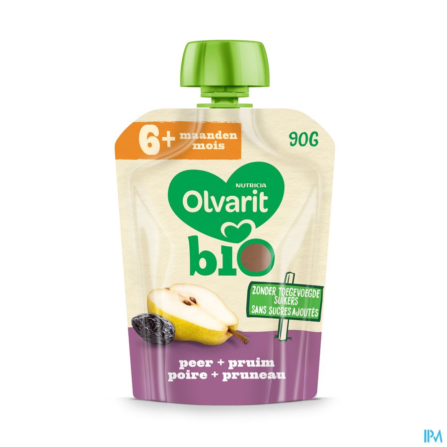 Olvarit Bio Peer Pruim 6m 90g Olvarit Bio Peer Pruim 6m 90g