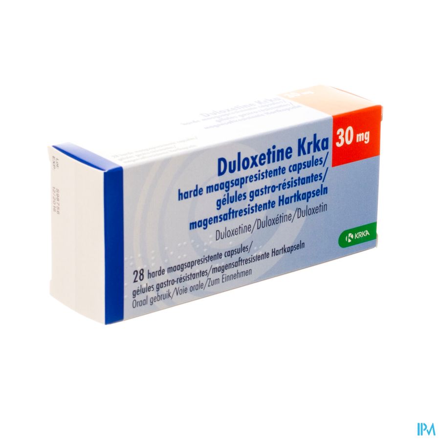 Duloxetine Krka 30mg Maagsapresist.caps 28 X 30mg Duloxetine Krka 30mg Maagsapresist.caps 28 X 30mg