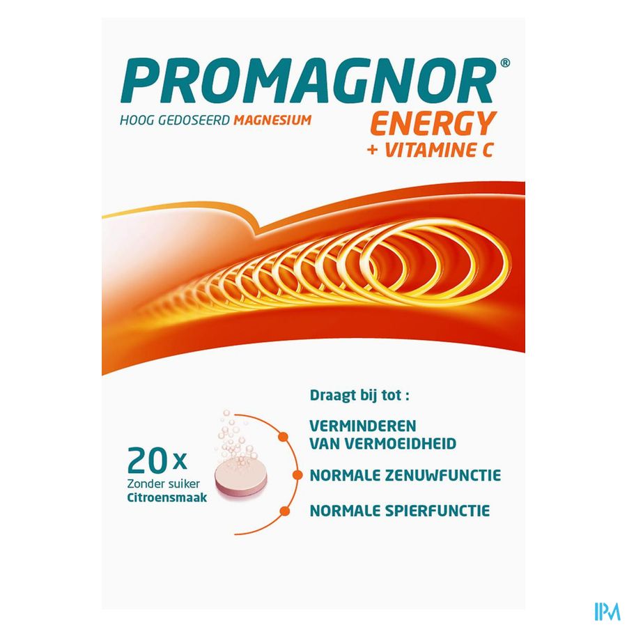 Promagnor Magnesium 400mg + 180mg Vitamine C (20 bruistabletten) 2