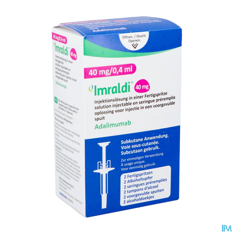 Imraldi 40mg/0,4ml Opl Inj 100mg/ml Voorgev.spuit2