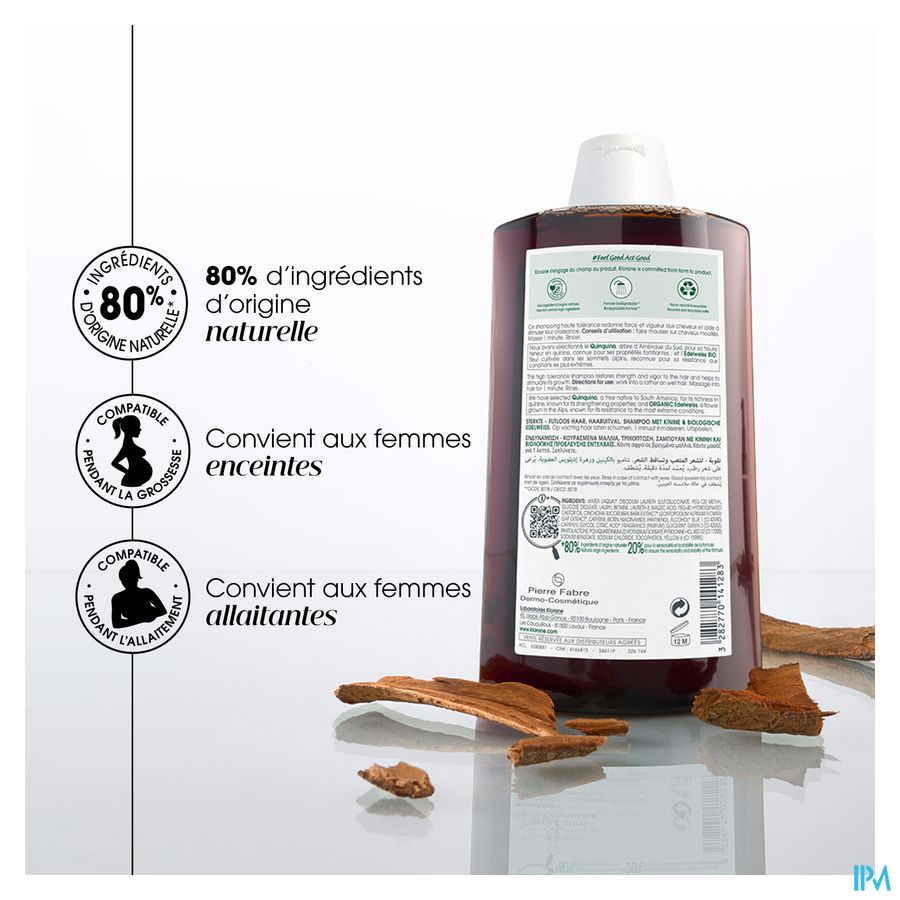 Klorane Capil. Sh Quinine & Edelweiss 200ml Nf 11