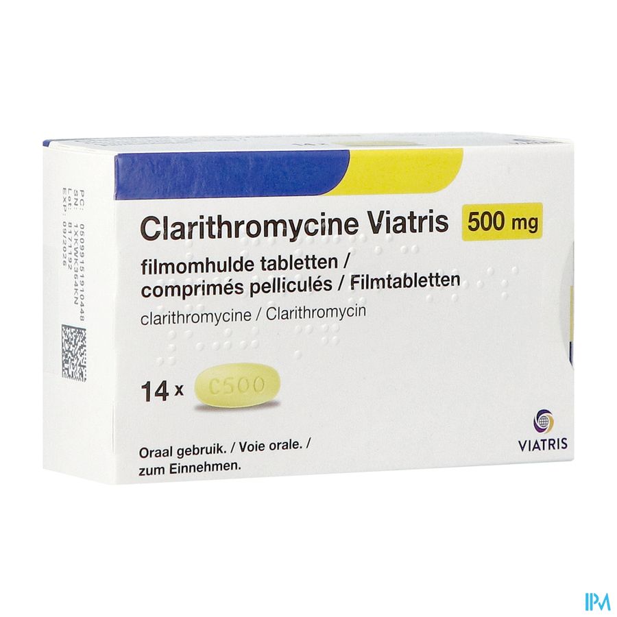 Clarithromycine Viatris 500mg Comp Pell 14 Clarithromycine Viatris 500mg Comp Pell 14
