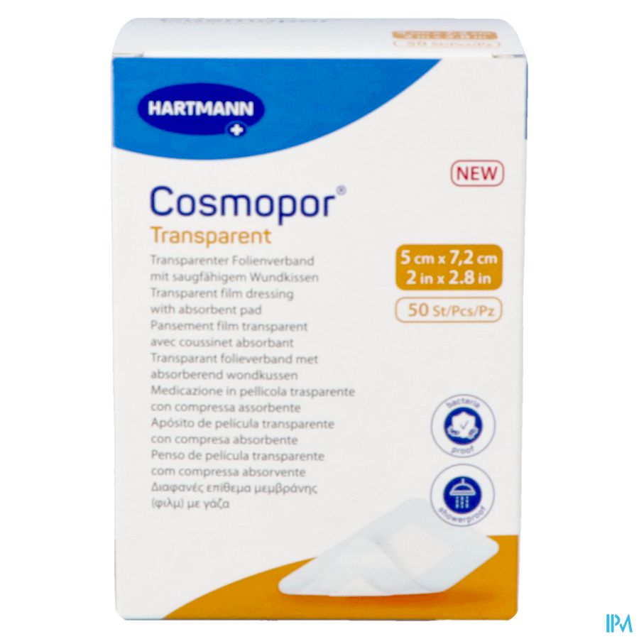 Cosmopor Transparent 5cmx7,2cm 50 9010511 1