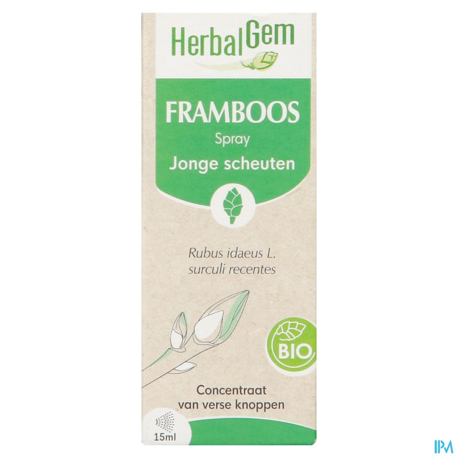 Herbalgem Frambozenstruik Bio Spray 15ml 2