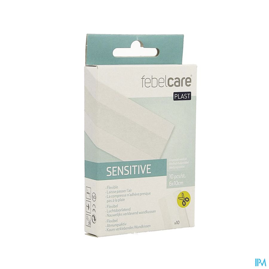 Febelcare Plast Sensitive Uncut 10x6cm 10 1
