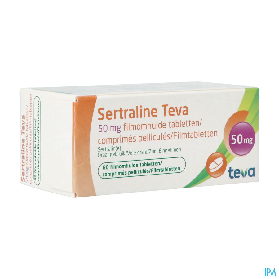 Sertraline Teva 50mg Comp 60 X 50mg