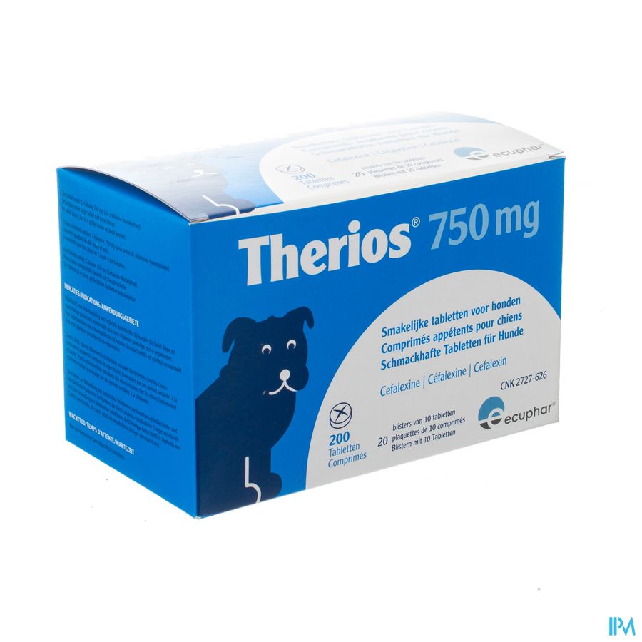 Therios 750mg Smakelijke Tabl Hond 200 Therios 750mg Smakelijke Tabl Hond 200