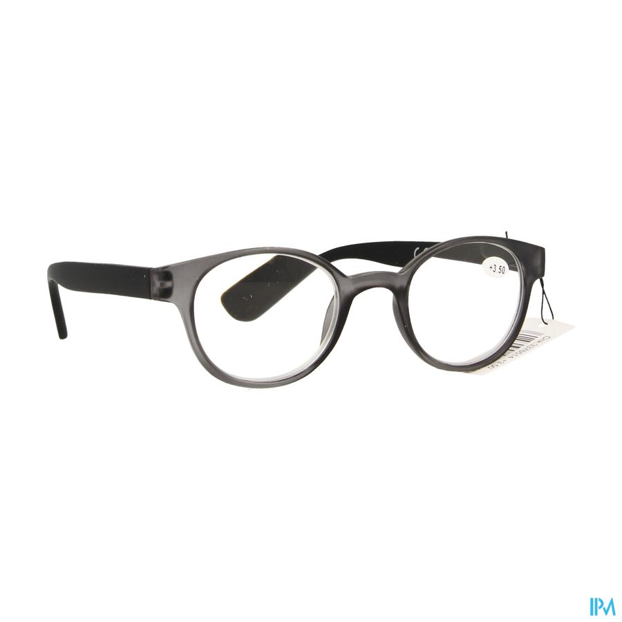 Pharmaglasses Leesbril Round +3.50 Grey/black