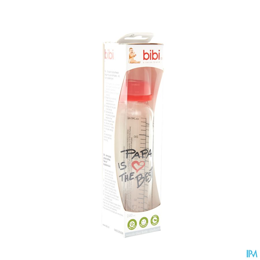 Bibi Biberon Verre Mama Papa 250ml Rempl.1071075