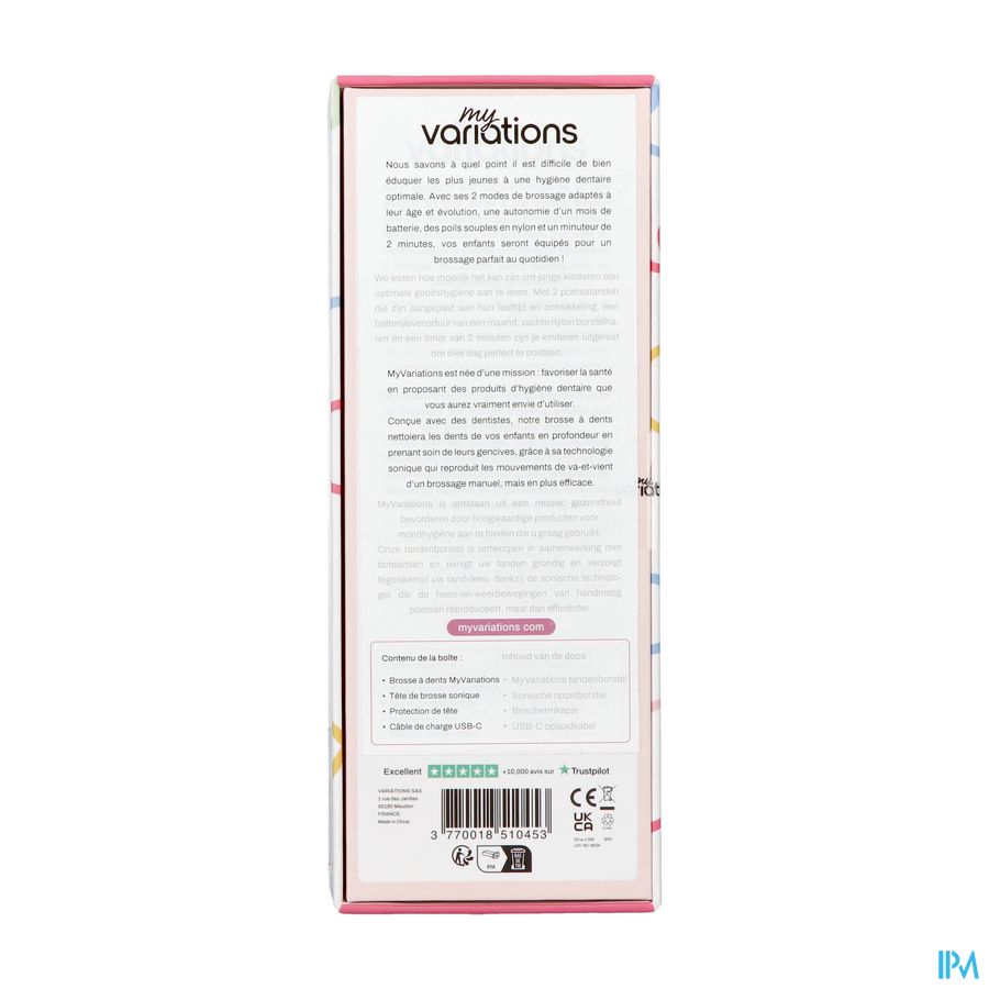 Myvariations Brosse A Dents Elec.kids Sonic Rose 3