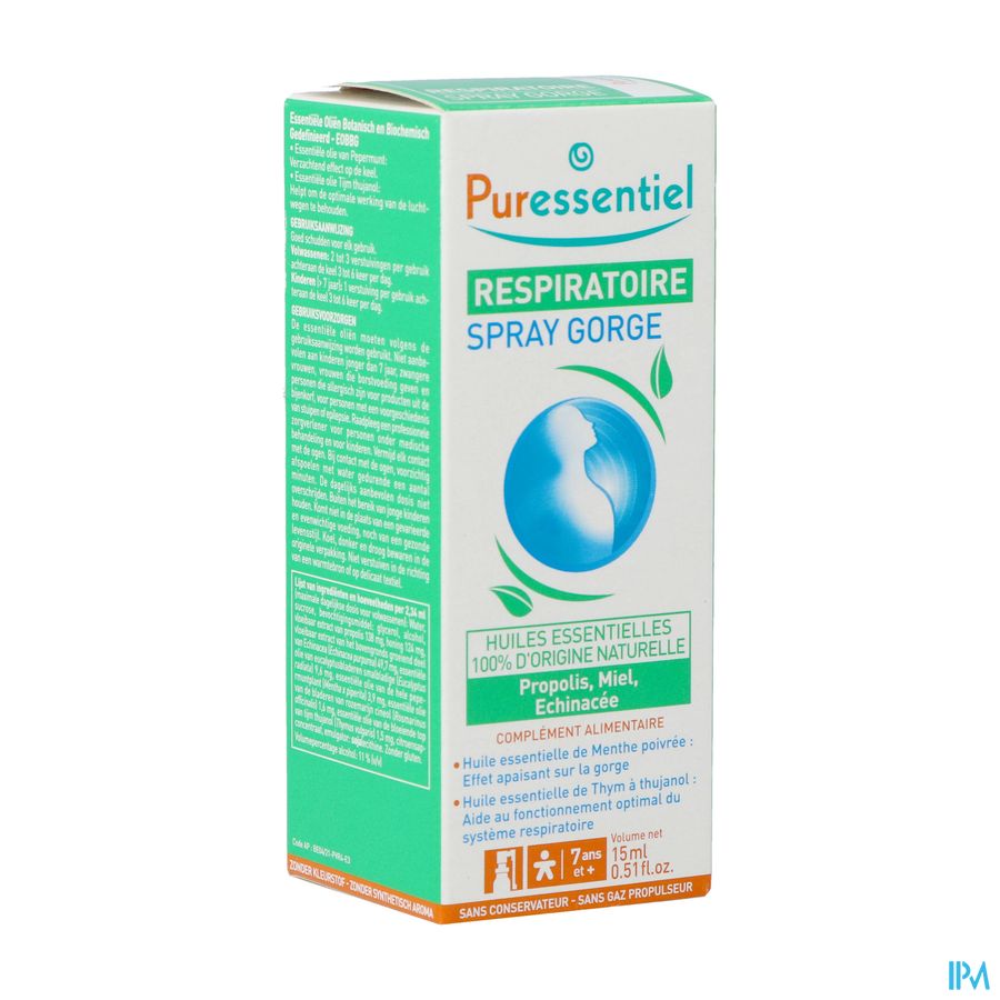 Puressentiel Respiratoire Spray Gorge 15ml Puressentiel Respiratoire Spray Gorge 15ml