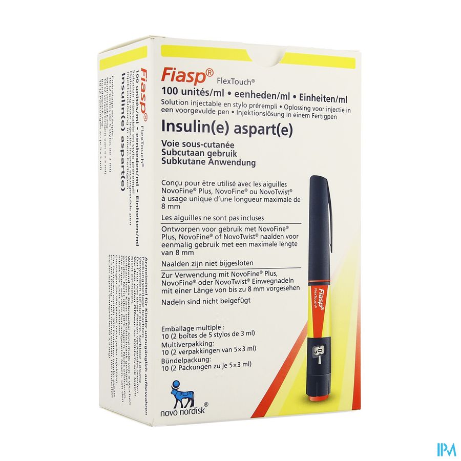 Fiasp 100e/ml Opl Inj Voorgevulde Pen 10 X 3ml Fiasp 100e/ml Opl Inj Voorgevulde Pen 10 X 3ml