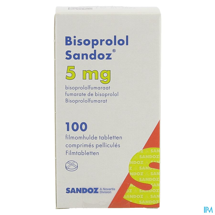 Bisoprolol Sandoz 5,0mg Pot Comp Pell 100 X 5,0mg 3