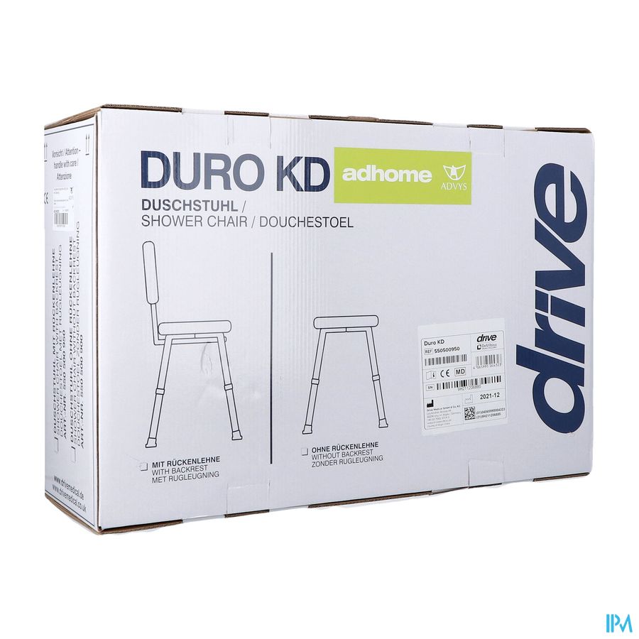 Siege Douche Assise Galbee Duro Alu Avec Dossier