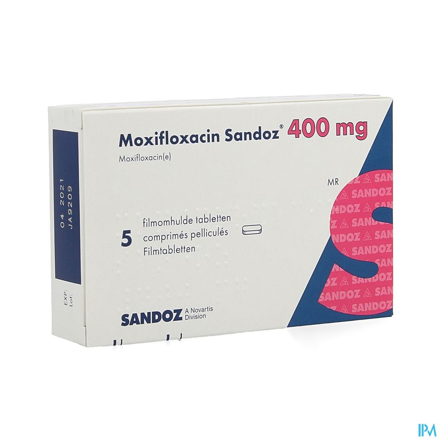 Moxifloxacin Sandoz 400mg Comp Pell 5 Moxifloxacin Sandoz 400mg Comp Pell 5