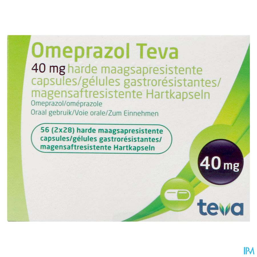 Omeprazol Teva 40mg Maagsapresist Caps 56 Pot 1