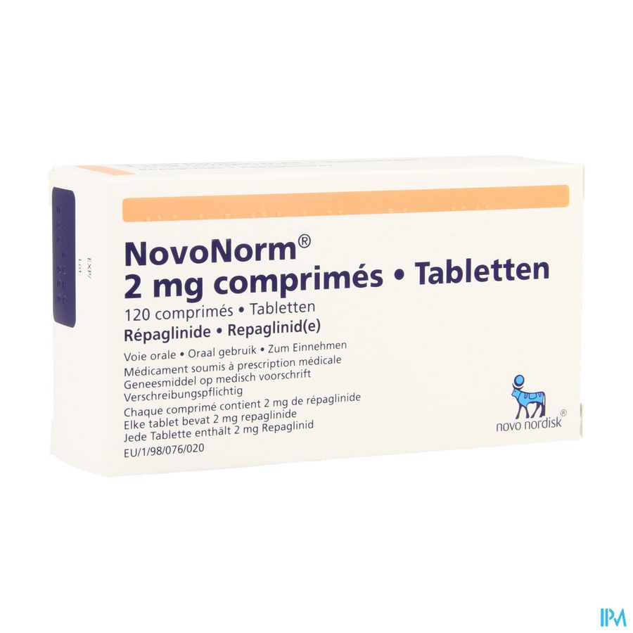 Novonorm Comp 120 X 2,00mg Novonorm Comp 120 X 2,00mg