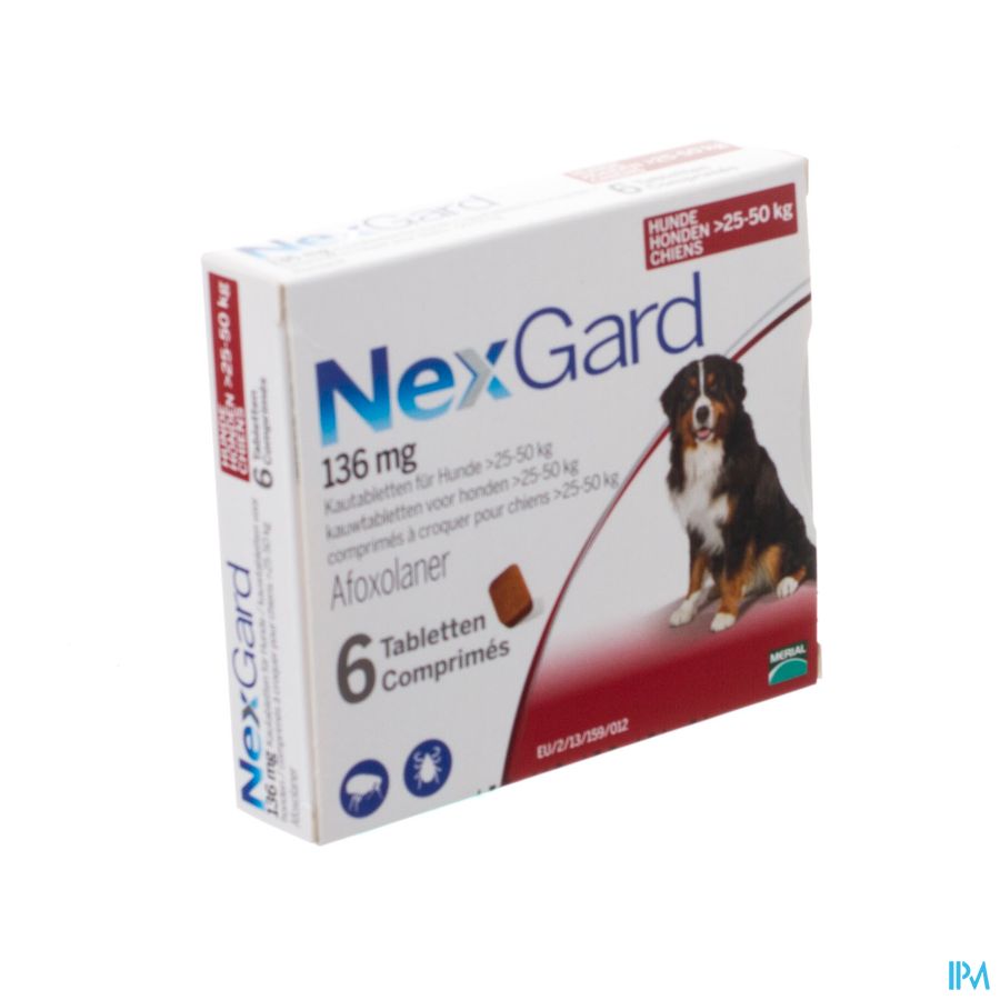 Nexgard 136mg Xl 25-50kg Kauwtabl 6