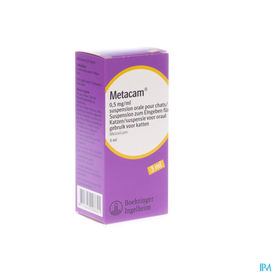 Metacam Susp Oral 0,5mg/1ml 3ml Katten Metacam Susp Oral 0,5mg/1ml 3ml Katten