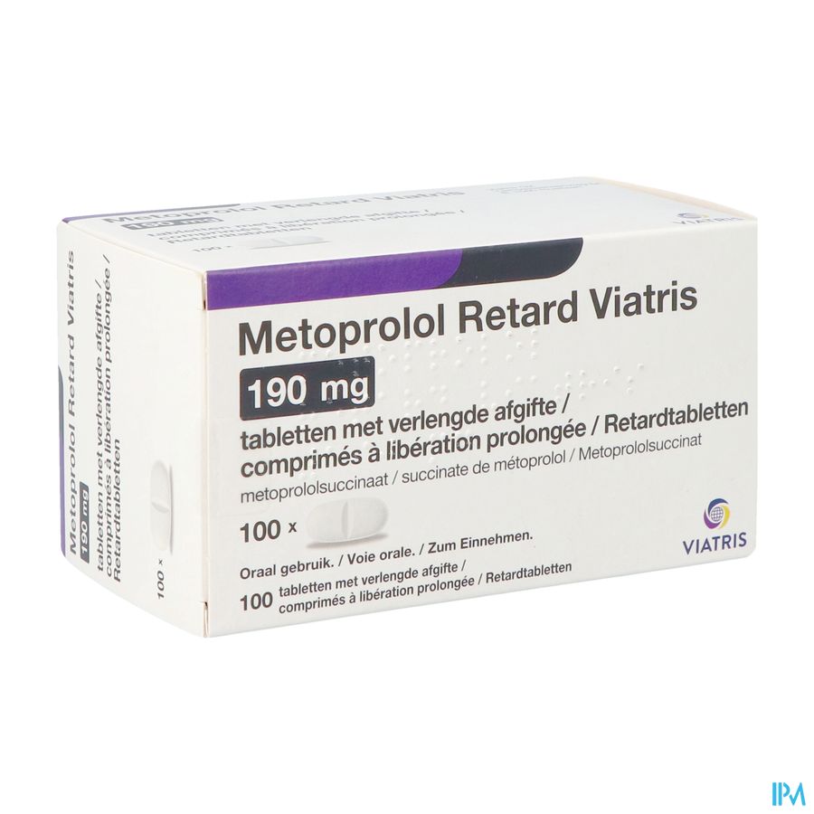 Metoprolol Viatris 190mg Tabl Retard 100 Metoprolol Viatris 190mg Tabl Retard 100