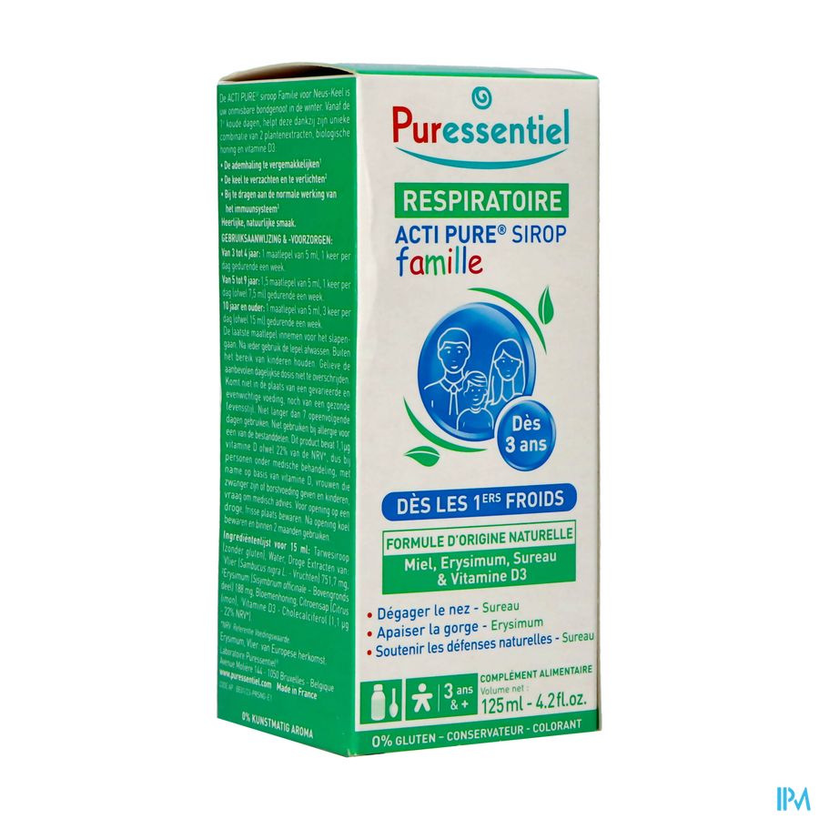 Puressentiel Respiratoire Sirop Actipure Fam.125ml Puressentiel Respiratoire Sirop Actipure Fam.125ml