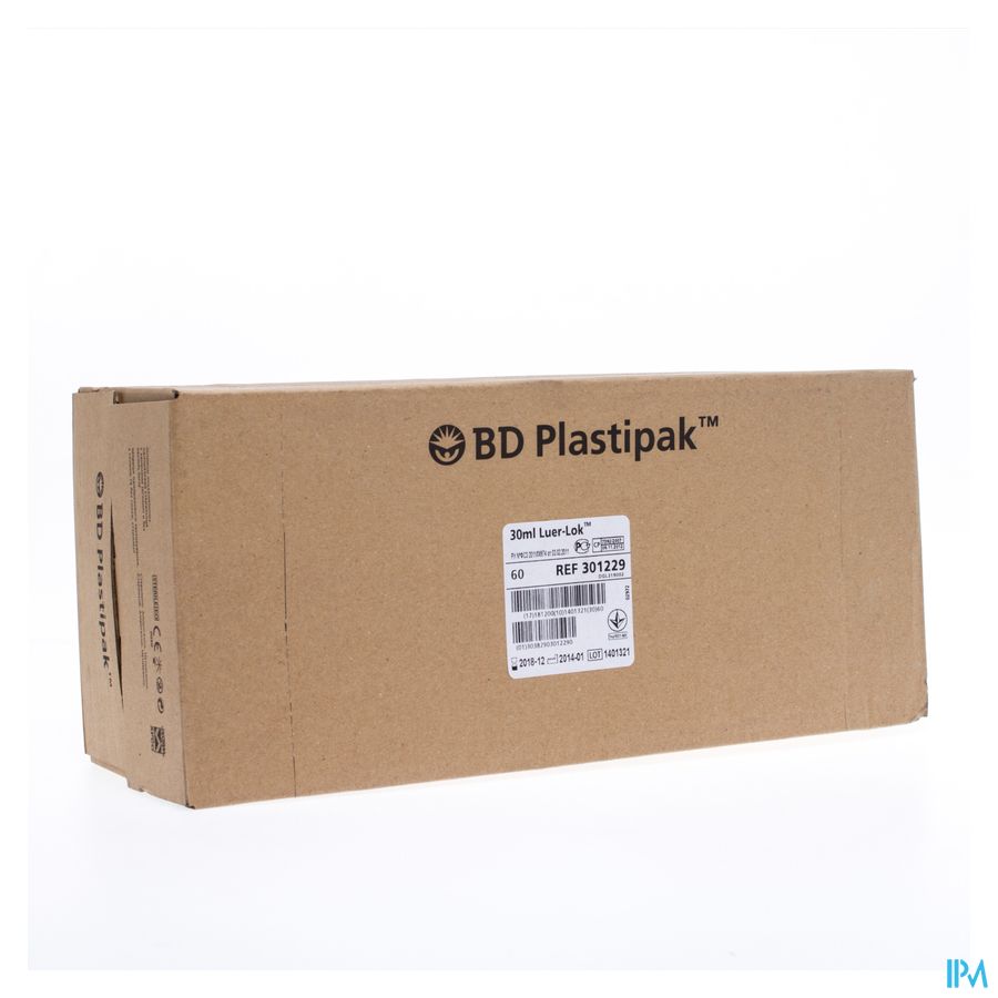 Bd Plastipak Spuit Luer-lok 30ml 60 301229 Bd Plastipak Spuit Luer-lok 30ml 60 301229
