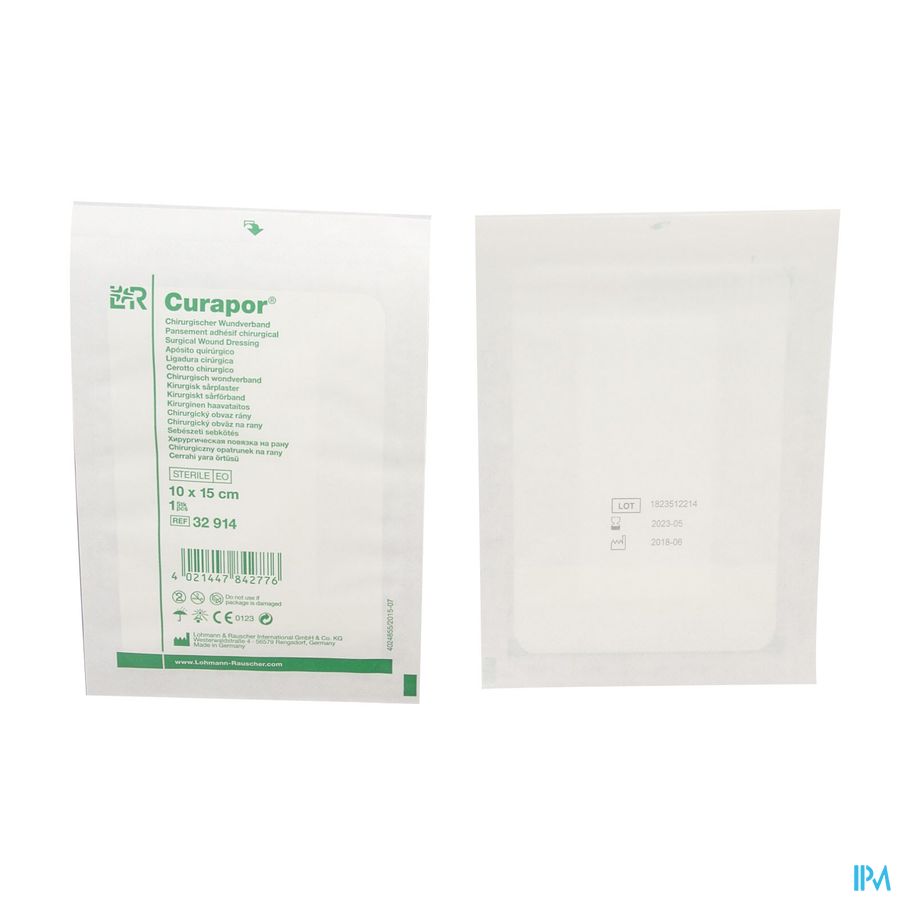Curapor Verb Chirurg. Steriel 15cmx10cm 50 32914 9
