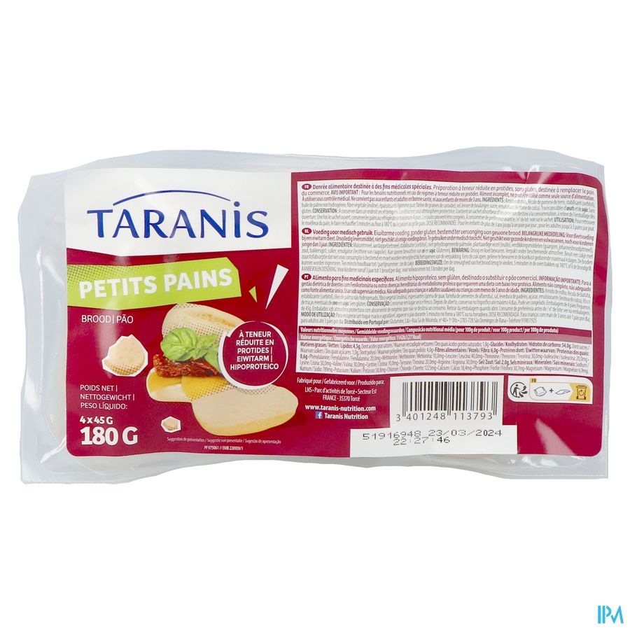 Taranis Petits Pains Plateau 4x45g 2