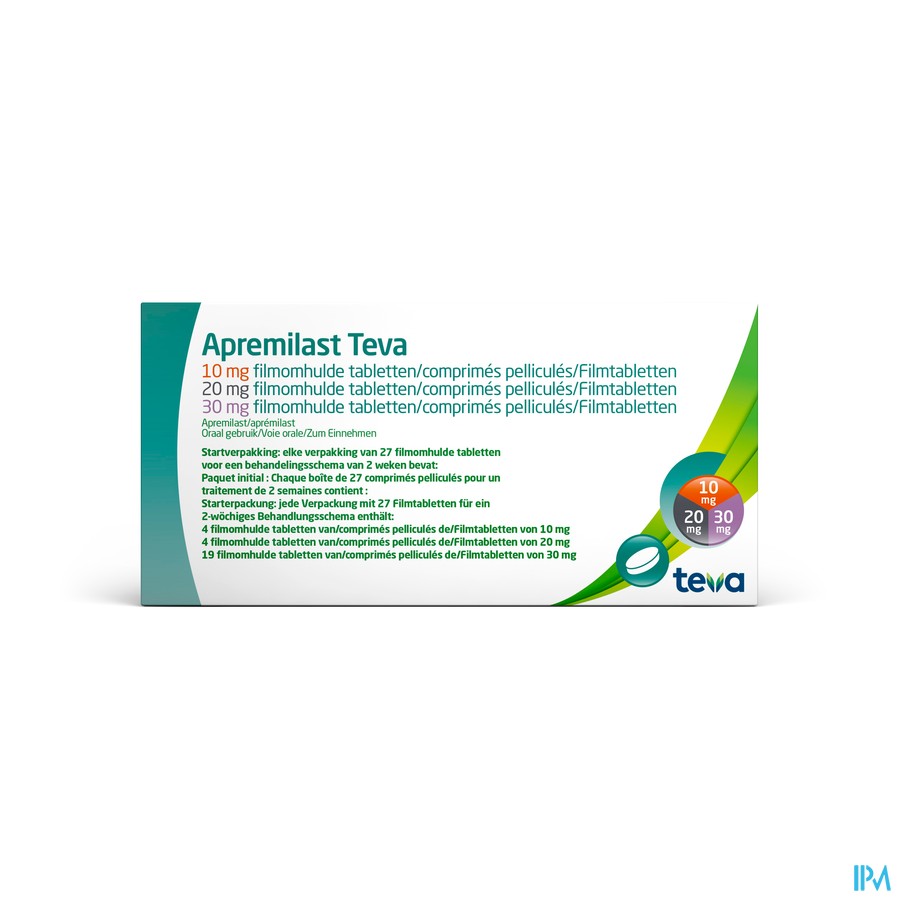 Apremilast Teva 10mg/20mg/30mg Comp Pell 27