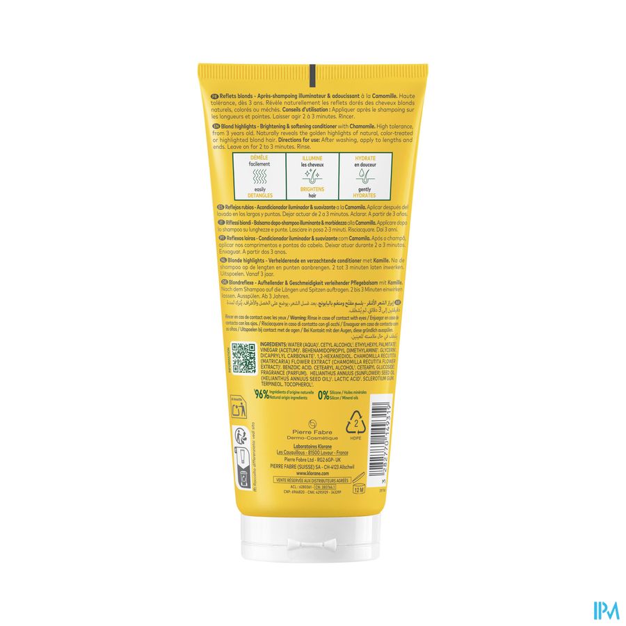 Klorane Capil. Condit. Kamille 200ml 4