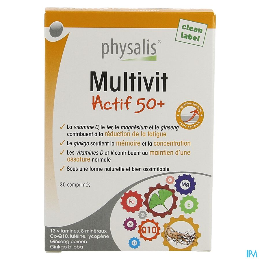 Physalis Multivit Actif 50+ Comp 30 2