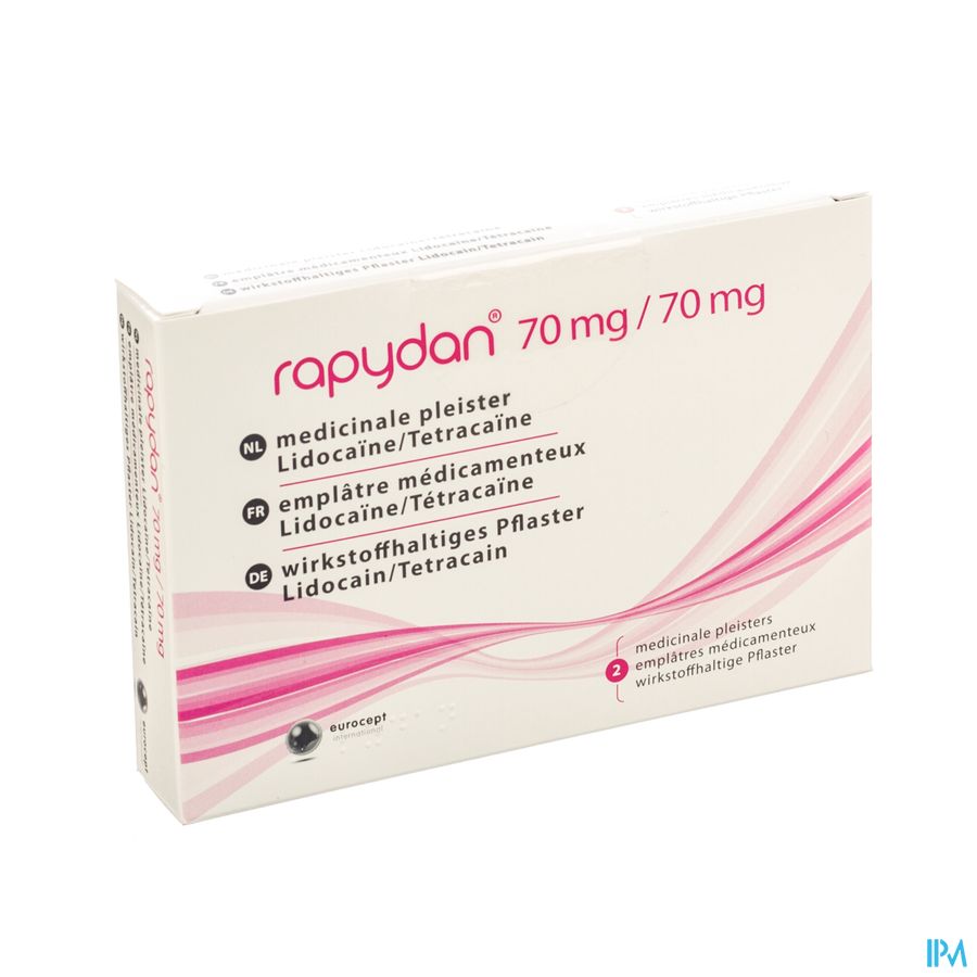 Rapydan 70mg/70mg Medicinale Pleister 2 Rapydan 70mg/70mg Medicinale Pleister 2
