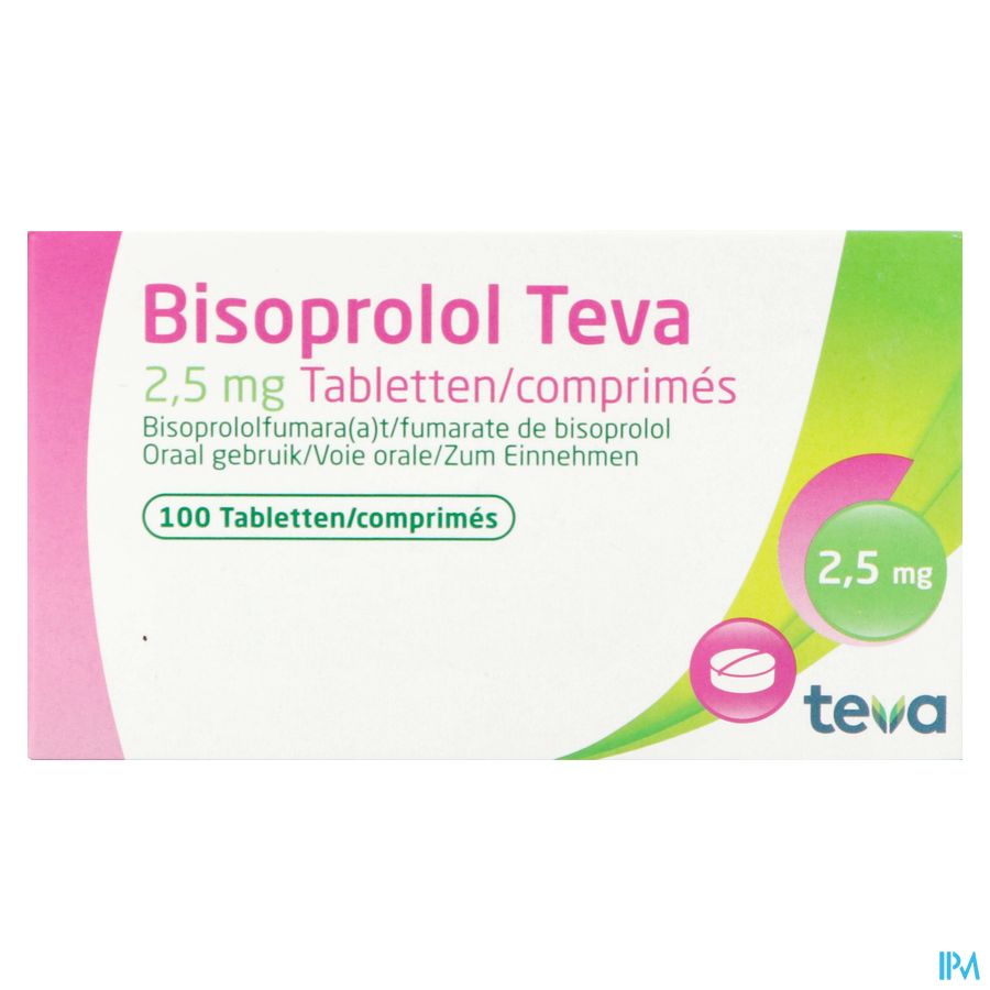Bisoprolol Teva 2,5mg Tabl 100 1